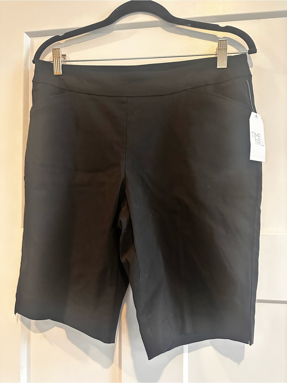 Time and Tru Black Tailored Bermuda Shorts